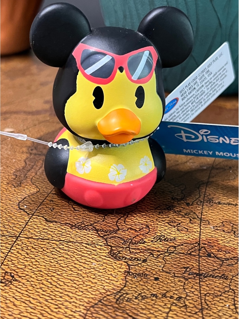 Disney Mickey Mouse Summer Vibes Rubber Duck with Sunglasses